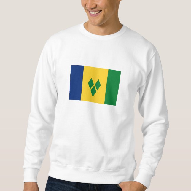 Sweatshirt Drapeau de Saint-Vincent (Devant)