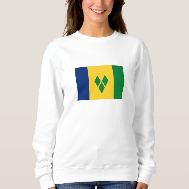 Sweatshirt Drapeau de Saint-Vincent (Devant)