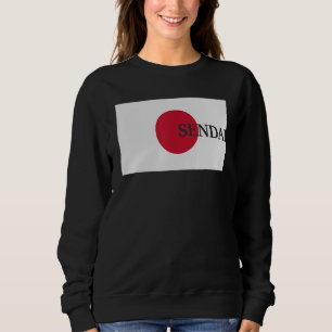 Sweatshirt Drapeau de voyage Asie Sendai Japon