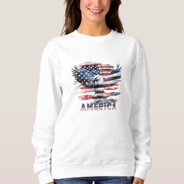 Sweatshirt Drapeau des États-Unis. Amérique (Devant)