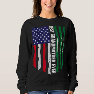 Sweatshirt Drapeau des États-Unis et drapeau de l'Arabie saou