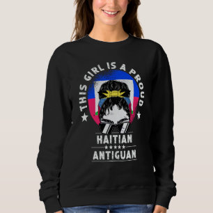 Sweatshirt Drapeau d'Haïti Antigua&Barbuda Femmes Adultes Fie