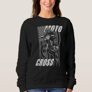 Sweatshirt Drapeau Dirtbike Motocross Mx