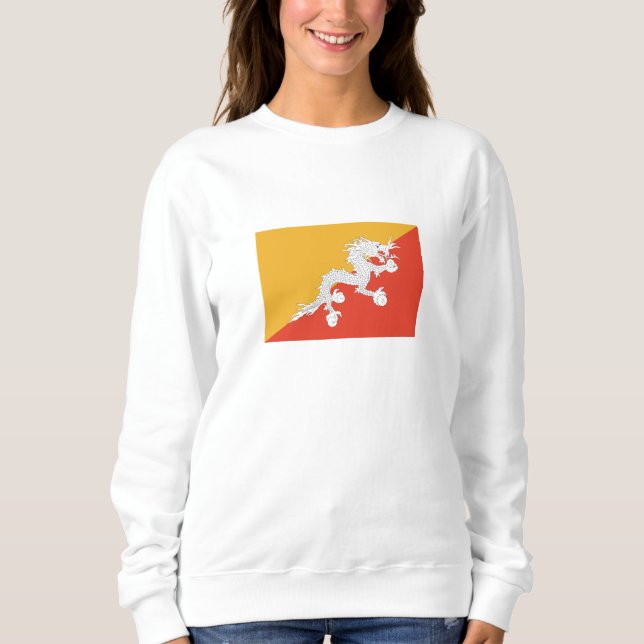 Sweatshirt Drapeau du Bhoutan patriotique (Devant)