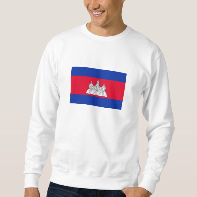 Sweatshirt Drapeau du Cambodge patriotique (Devant)