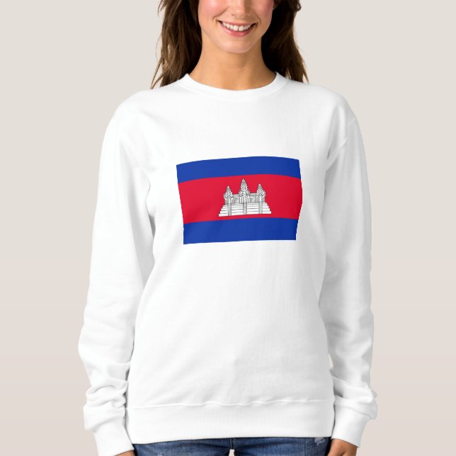 Sweatshirt Drapeau du Cambodge patriotique (Devant)