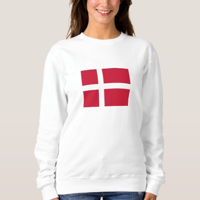 Sweatshirt Drapeau du Danemark (Devant)