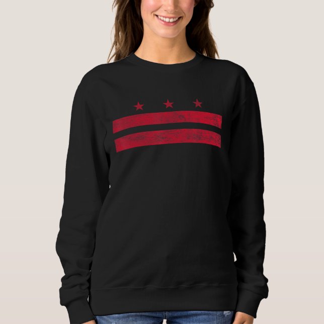 Sweatshirt Drapeau Du District De Columbia Washington D C (Devant)