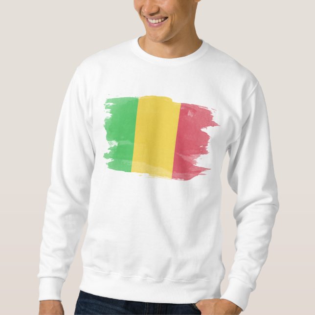 Sweatshirt Drapeau du Mali bracelet, drapeau national (Devant)