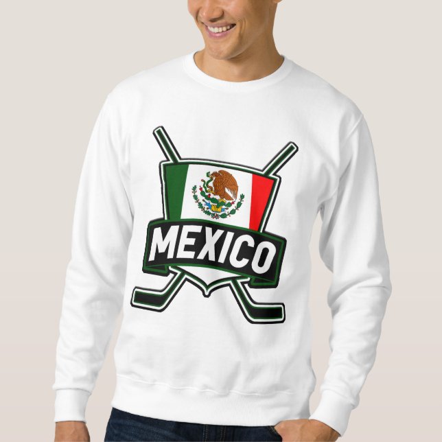 Sweatshirt Drapeau du Mexique de hockey sur glace (Devant)