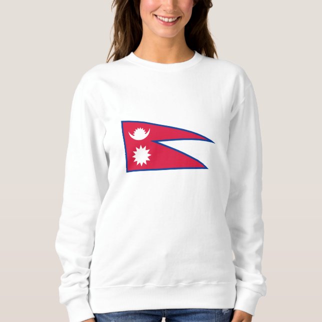 Sweatshirt Drapeau du Népal (Devant)