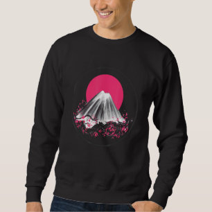 Sweatshirt Drapeau du Soleil Japonais Cerisier Sakura Arbres 