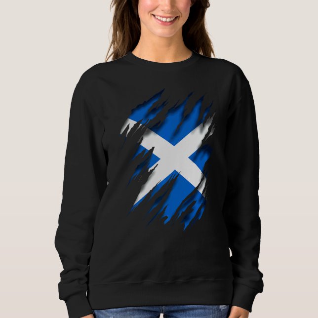 Sweatshirt Drapeau écossais de St Saltire (Devant)