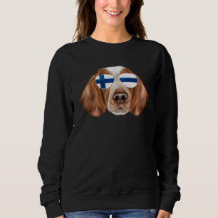 Sweatshirt Drapeau finlandais Welsh Springer Spaniel Chien Fi