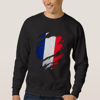 Sweatshirt Drapeau français déchiré