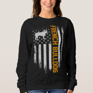 Sweatshirt Drapeau Français Vintage Usa