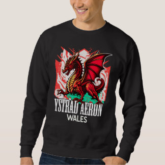 Sweatshirt Drapeau gallois Ystrad Aeron Pays de Galles Y Ddra