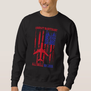 Sweatshirt Drapeau Gif Mécanique D'Aéronefs Patriotiques Et A