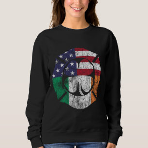 Sweatshirt Drapeau irlandais américain du pompier de la Saint