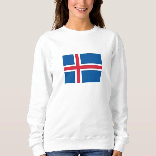 Sweatshirt Drapeau Islande (Devant)