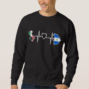 Sweatshirt Drapeau Italie Nicaragua Italie Carton de coeur