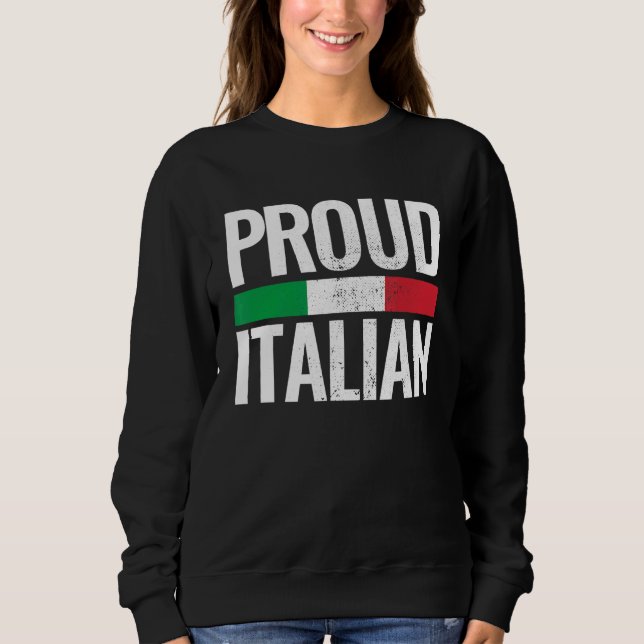 Sweatshirt Drapeau Italie Vintage Italie Fière (Devant)