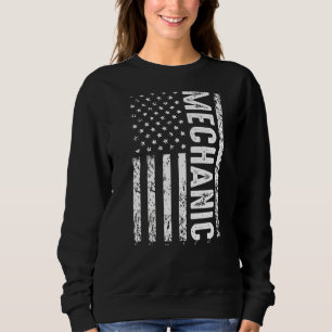 Sweatshirt Drapeau Mécanique Mécanique Patriotique Mécanique 