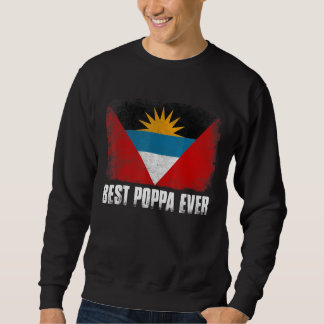 Sweatshirt Drapeau meilleur Poppa jamais rétro Antigua et Bar