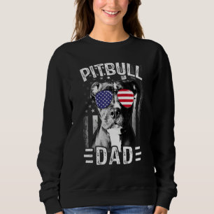 Sweatshirt Drapeau Mens Meilleur Pitbull Papa Jamais Chien Us