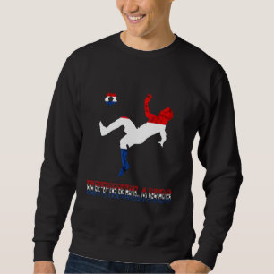 Sweatshirt Drapeau néerlandais Hollande Pays-Bas Joueur de fo
