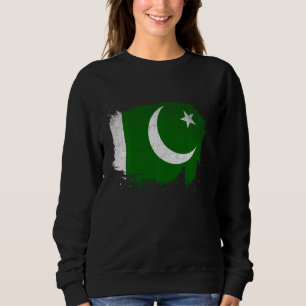 Sweatshirt Drapeau pakistanais Vintage de la fierté patriotiq