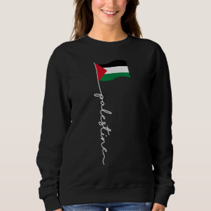 Sweatshirt Drapeau Palestine avec nom Palestine pour Palestin