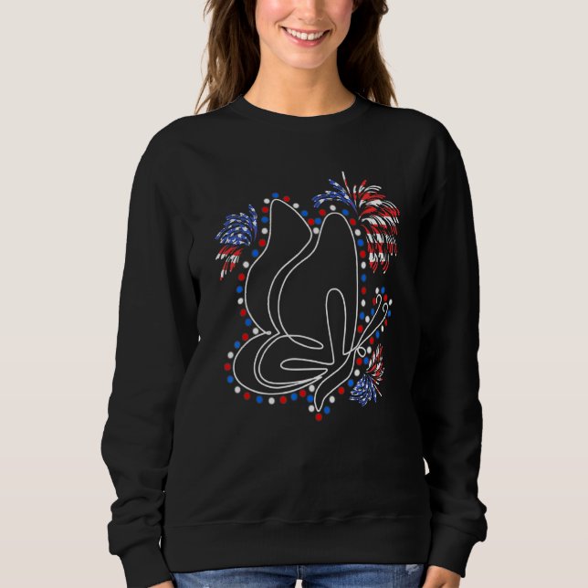 Sweatshirt Drapeau papillon Usa 4 juillet American Tee (Devant)