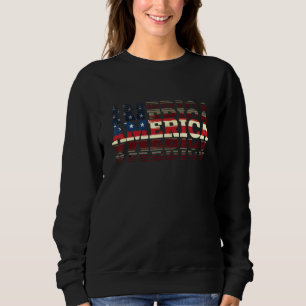 Sweatshirt Drapeau Patriotique Pour Les Américains Fiers