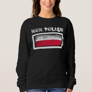 Sweatshirt Drapeau polonais à 100 %