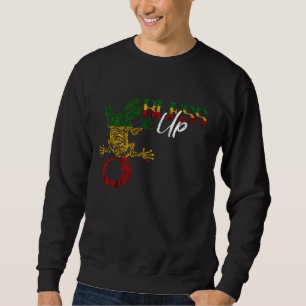 Sweatshirt Drapeau Rastafarian Lizard Assiste Jamaïcain Regga