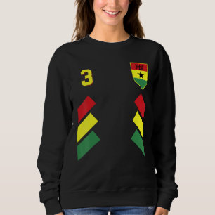 Sweatshirt Drapeau Retro3 Ghana Football Ghana Soccer Ghana