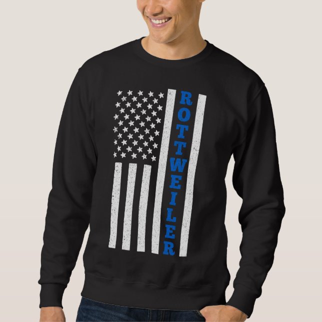 Sweatshirt Drapeau Rottweiler Us (Devant)