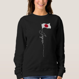 Sweatshirt Drapeau Signature Japon Élégant Drapeau Japonais P