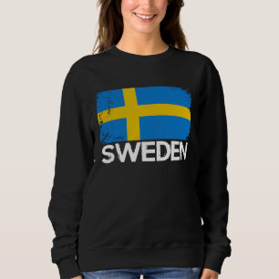 Sweatshirt Drapeau Suédois Vintage Fabriqué En Suède