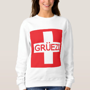 Sweatshirt Drapeau suisse de Gruezi