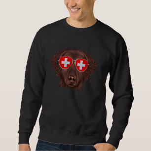 Sweatshirt Drapeau Sungla pour chien de chasse suisse recouve