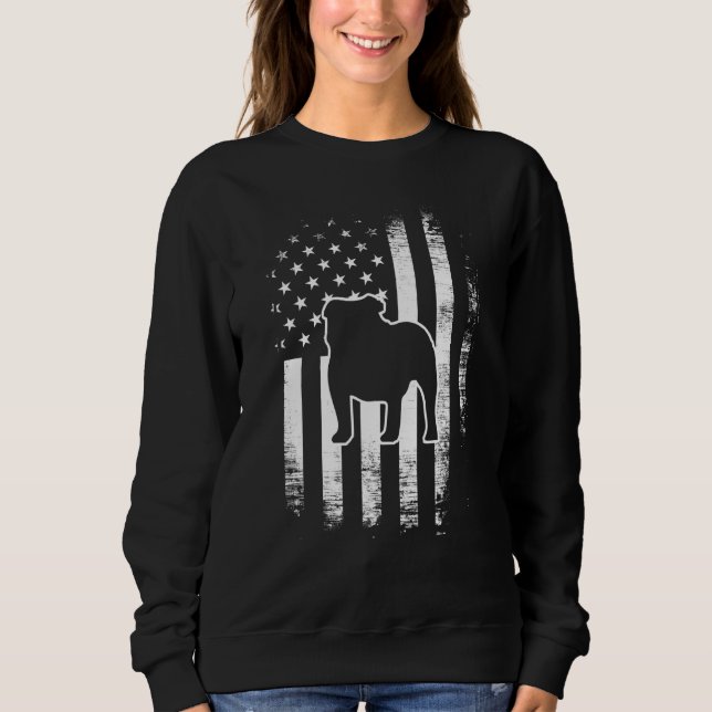 Sweatshirt Drapeau Taureau 4 juillet États-Unis D'Amérique (Devant)