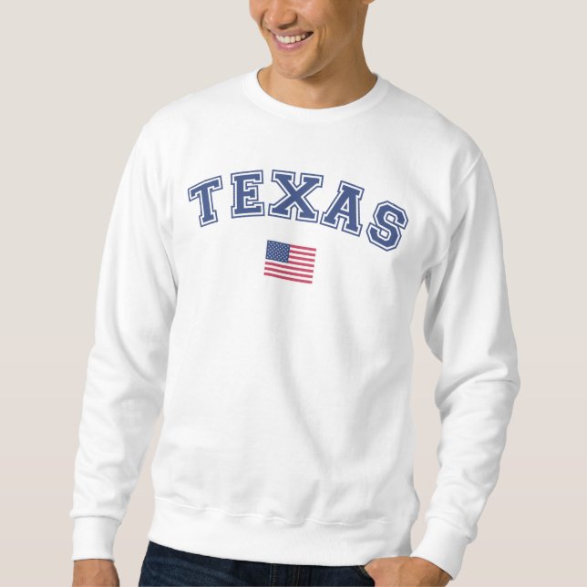 Sweatshirt Drapeau Texas State USA (Devant)