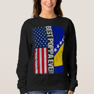 Sweatshirt Drapeau Usa & Drapeau Bosnie-Herzégovine Meilleur 