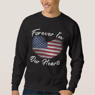 Sweatshirt Drapeau USA du vétéran patriotique de la liberté M