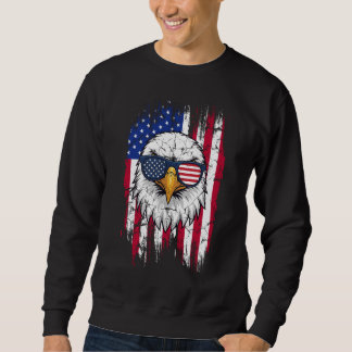 Sweatshirt Drapeau USA et Aigle américain