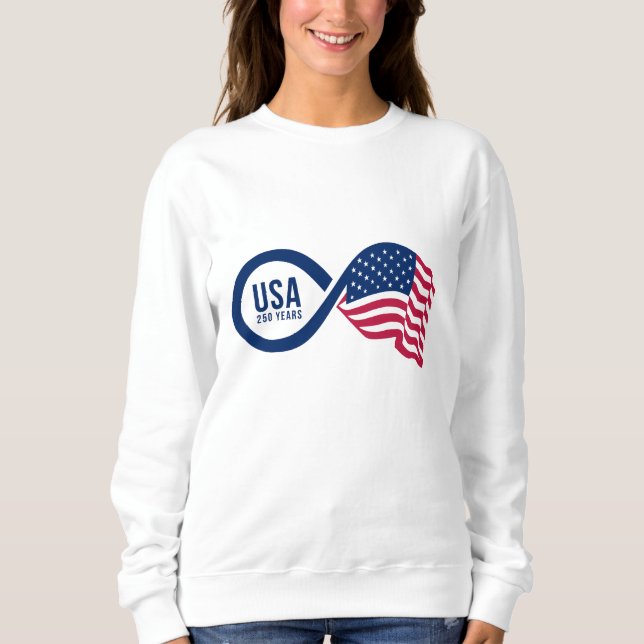 Sweatshirt Drapeau USA Infini (Devant)
