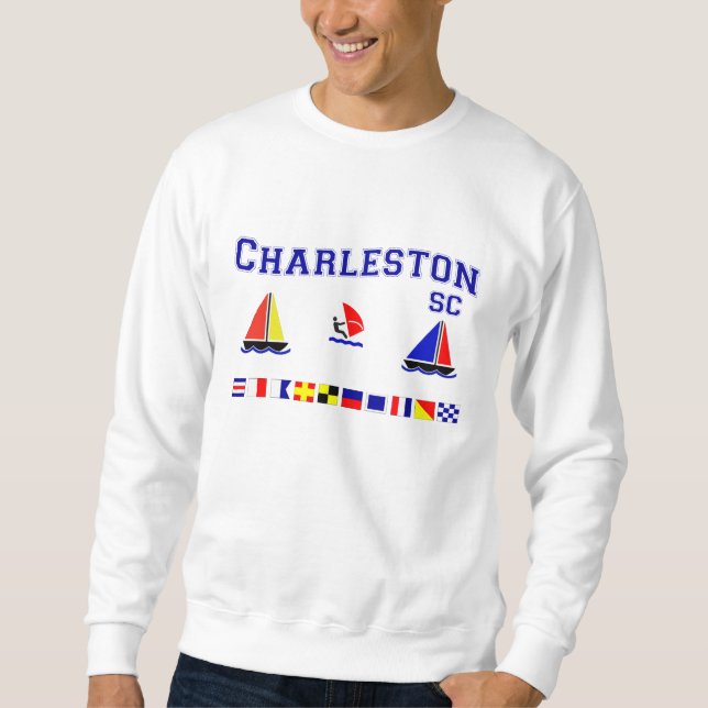 Sweatshirt Drapeaux de signal de Sc de Charleston (Devant)