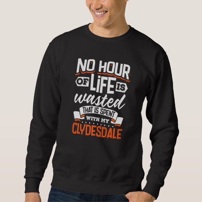 Sweatshirt Draught Scotland Horse for Horseback Rider Clydesd (Devant)